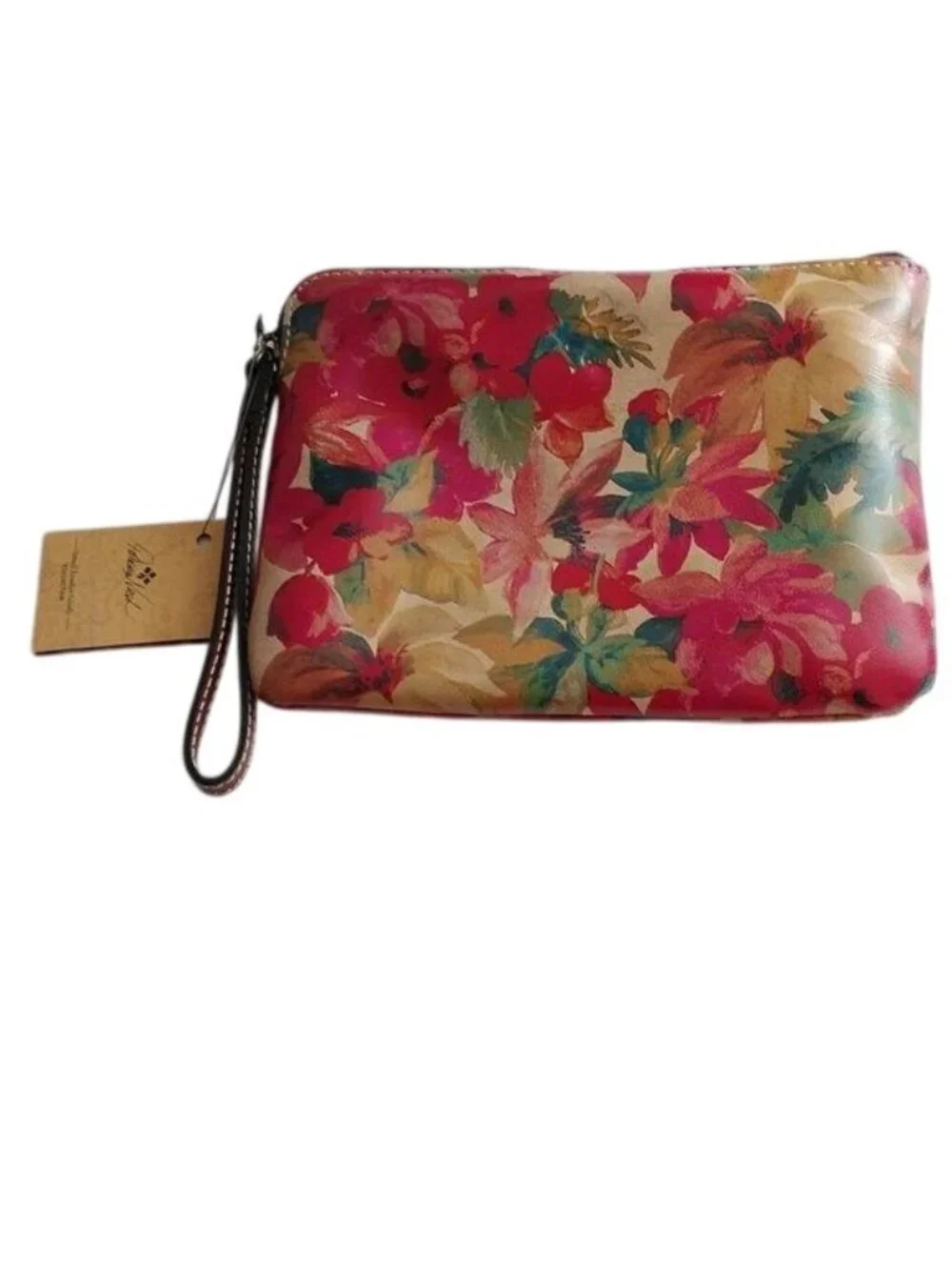 Patricia Nash P349398 Cassini Leather Spring Multi Floral Clutch Wristle…